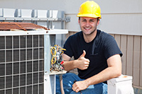 Air Conditioner repair in Bay Head technician finishing installation